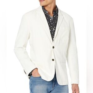 Goodthreads Men’s Linen Blend Blazer – Size Medium – Slim Fit – Cream/Ivory